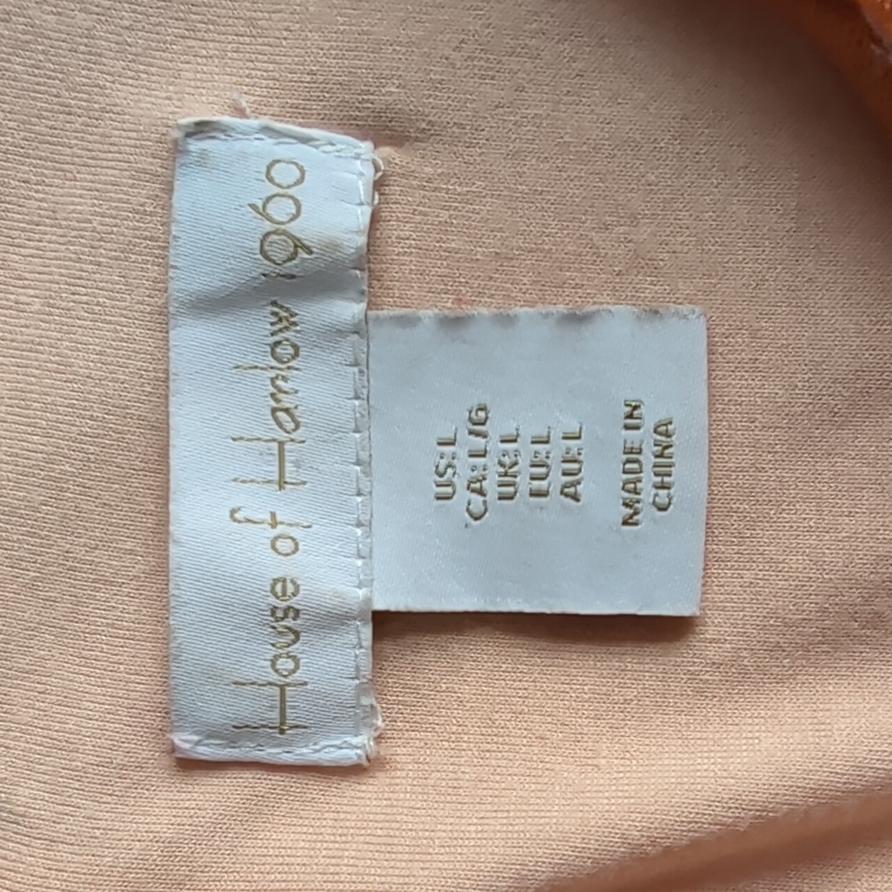 Revolve x House of Harlow 1960 Dress Ruched Maxi Sleeveless Orange Women's Sz L - Picture 3 of 11